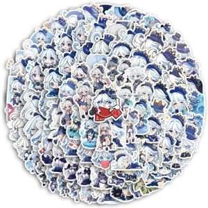 95pcs Genshin Impact Sticker Furina Waterproof Laptop Hydroflask Skateboard Computer Balladeer Stickers for Teens Kids Girls with Box