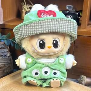 Labubu Clothes Set for 17cm Dolls - Labubu Designer Clothes, Overalls & Accessories, Premium Dress Up Bundle, Stylish Chic Doll Clothing (No Doll Included)